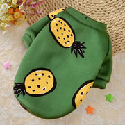 Haină pentru câini, verde, imprimeu ananas, HH1027