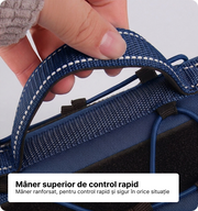 Ham tactic premium Petora pentru câini, ajustabil, reflectorizant, cu mâner ranforsat, bleumarin