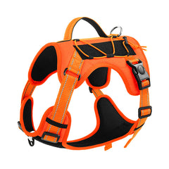 Ham tactic premium Petora pentru câini, ajustabil, reflectorizant, cu mâner ranforsat, portocaliu