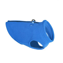 Haină pentru căței, cu suport lesă, albastră, HH1012