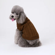 Petora Haină pentru căței, model tricotat, HH1016, maro