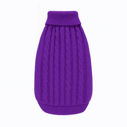 Petora Haină pentru căței, model tricotat, HH1016, mov