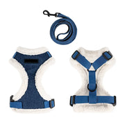 Ham ajustabil cu lesă pentru căței și pisici, albastru, HC1037