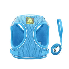 Ham ajustabil cu lesă pentru căței, albastru, HC1021