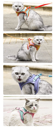 Petora Ham cu lesă ajustabil pentru căței albastru-roz HC1022