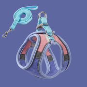 Petora Ham cu lesă ajustabil pentru căței albastru-roz HC1022