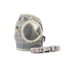 Ham ajustabil cu lesă pentru căței, khaki, HC1020