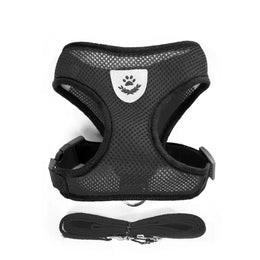 Ham ajustabil cu lesa pentru catei, negru, HC1024