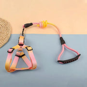 Petora Ham cu lesă ajustabil pentru căței roz-galben HC1029