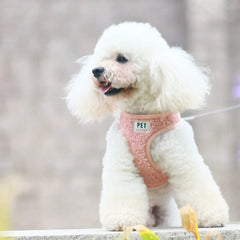 Ham ajustabil cu lesă pentru căței, roz, HC1023