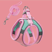 Petora Ham cu lesă ajustabil pentru căței verde-roz HC1022