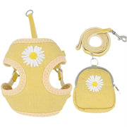 Ham ghiozdănel ajustabil, cu lesă, pentru câini, galben, HC1026