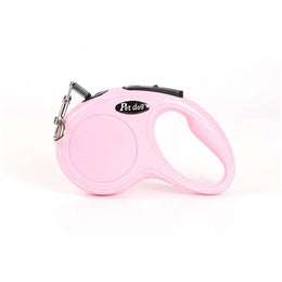 Lesă retractabilă, 3/5 metri, LS1005, roz