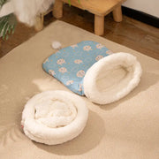 Pat moale din pluș pentru pisici și câini, albastru, BD1001