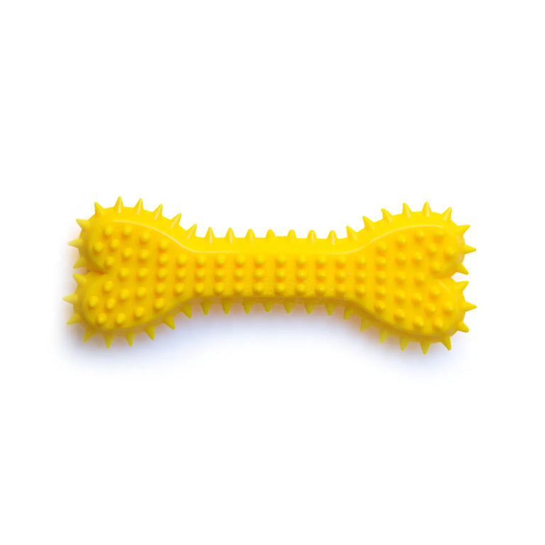 Jucărie de ros pentru câini din cauciuc, model os, 14 cm