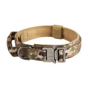 Zgardă Tactică pentru căței cu Cataramă Metalică si Mâner, camouflage, ZC1020